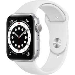 Apple Watch (Series 6) GPS 44 mm - Aluminium Argent - Boucle sport Blanc
