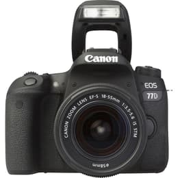 Reflex - Canon EOS 77D - Noir + Objectif Canon EF 18-55mm f/3.5-5.6 IS II