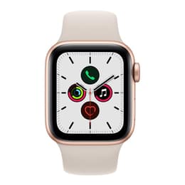 Apple Watch (Series SE) GPS + Cellular 40 mm - Aluminium Or - Bracelet sport Gris