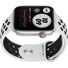 Apple Watch (Series 6) Septembre 2020 44 mm - Aluminium Argent - Bracelet Sport Nike Platine pur/Noir