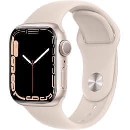 Apple Watch (Series 7) GPS 41 mm - Aluminium Lumière stellaire - Boucle sport Lumière stellaire