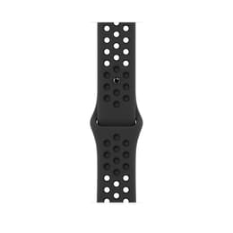 Apple Watch (Series 7) GPS + Cellular 41 mm - Aluminium Minuit - Bracelet sport Nike Noir