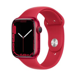 Apple Watch (Series 7) GPS + Cellular 45 mm - Aluminium Rouge - Bracelet sport Rouge