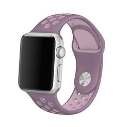 Apple Watch (Series 6) GPS 44 mm - Aluminium Argent - Bracelet sport Nike Violet