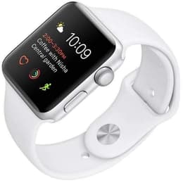 Apple Watch (Series 3) GPS 42 mm - Acier inoxydable Argent - Bracelet sport Blanc