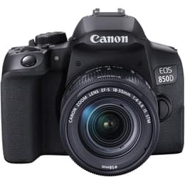 Reflex Canon EOS 850D - Noir + Objectif Canon Zoom Lens EF-S 18-55mm f/4-5.6 IS STM