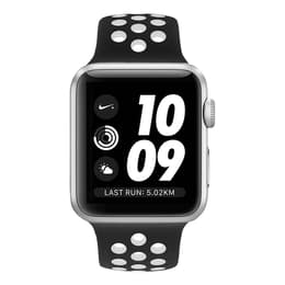 Apple Watch (Series 3) GPS 38 mm - Aluminium Argent - Bracelet Sport Nike Noir/Blanc