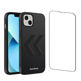 Coque Back Market iPhone 13 et écran de protection - Plastique recyclé - Noir