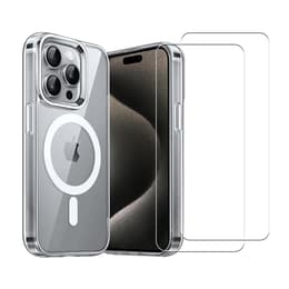 Coque iPhone 16 Pro Max et 2 écrans de protection - TPU - Transparent