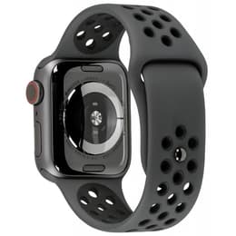 Apple Watch Series 5 (2019) GPS 44 mm - Aluminium Gris sidéral - Bracelet sport Nike Noir