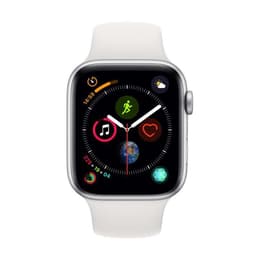 Apple Watch Series 4 (2018) GPS 44 mm - Aluminium Argent - Bracelet sport Blanc