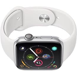 Apple Watch Series 4 (2018) GPS 44 mm - Aluminium Argent - Bracelet sport Blanc