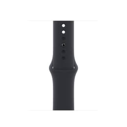 Apple Watch (Series 7) 2021 GPS + Cellular 45 mm - Acier inoxydable Or - Bracelet sport Noir
