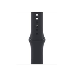 Apple Watch Series 7 (2021) GPS + Cellular 45 mm - Acier inoxydable Or - Bracelet sport Noir