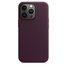 Coque Apple iPhone 13 Pro - Magsafe - Cuir Mauve
