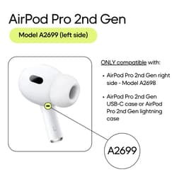 Apple Écouteur gauche (Lightning MagSafe) - AirPods Pro 2e génération (2022) - Blanc (A2699)