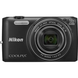Compact Coolpix S6800 - Noir + Nikon Nikkor 12X Wide Optical Zoom ED VR 25-300mm f/3.3-6.3 f/3.3-6.3