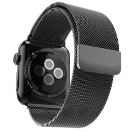 Apple Watch (Series 2) 2016 GPS 42 mm - Acier inoxydable Noir - Milanais Noir