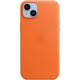 Coque en cuir Apple iPhone 14 Plus - Magsafe - Cuir Orange