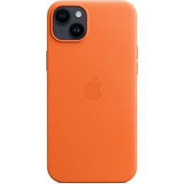 Coque en cuir Apple iPhone 14 Plus - Magsafe - Cuir Orange