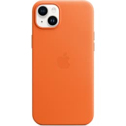 Coque en cuir Apple iPhone 14 Plus - Magsafe - Cuir Orange