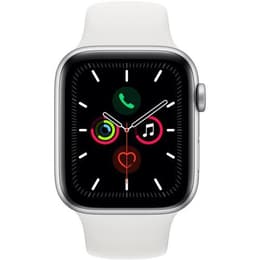 Apple Watch (Series 5) 2019 GPS 44 mm - Aluminium Argent - Boucle sport Blanc