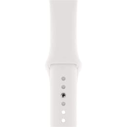 Apple Watch (Series 5) 2019 GPS 44 mm - Aluminium Argent - Boucle sport Blanc