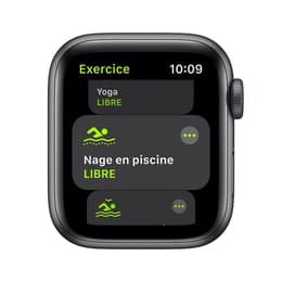 Apple Watch (Series 4) 2018 GPS 40 mm - Aluminium Noir - Bracelet Boucle unique tressée Noir