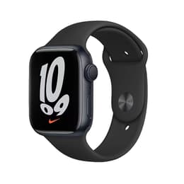 Apple Watch (Series 7) 2021 GPS + Cellular 45 mm - Aluminium Noir - Bracelet sport Noir