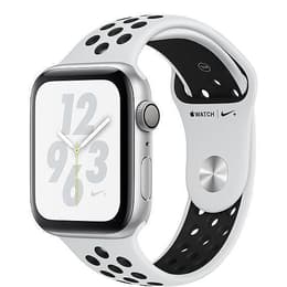 Apple Watch (Series 4) 2018 GPS + Cellular 40 mm - Aluminium Argent - Bracelet sport Nike Blanc