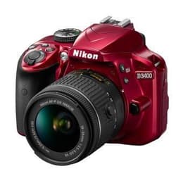 Reflex D3400 - Rouge + Nikon Nikon AF-P DX Nikkor 18-55mm f/3.5-5.6G VR f/3.5-5.6