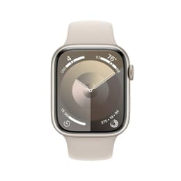 Apple Watch Series 9 (2023) GPS + Cellular 45 mm - Aluminium Lumière stellaire - Bracelet sport Lumière stellaire