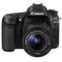 Reflex EOS 80D - Noir + Canon Canon EF-S 18-55mm f/3.5-5.6 IS STM f/3.5-5.6