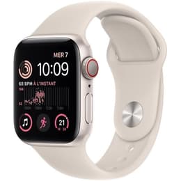 Apple Watch (Series SE) 2022 GPS 44 mm - Aluminium Lumière stellaire - Bracelet sport Lumière stellaire