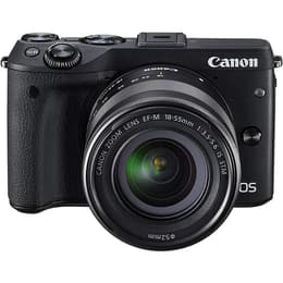 Hybride EOS M3 - Noir + Canon Zoom Lens EF-M 18-55mm f/3.5-5.6 IS STM f/3.5-5.6