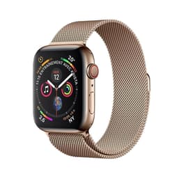 Apple Watch (Series 4) 2018 GPS + Cellular 40 mm - Acier inoxydable Or - Milanais Or