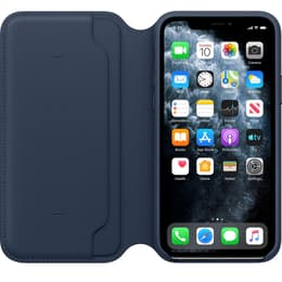 Leather Folio Apple iPhone 11 Pro - Cuir Bleu