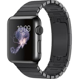 Apple Watch (Series 1) 42 mm - Acier inoxydable Noir - Maillons Noir