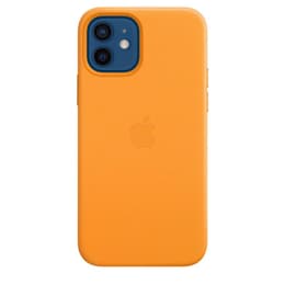 Coque Apple iPhone 12 / iPhone 12 Pro - Magsafe - Cuir Jaune