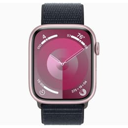 Apple Watch () 2023 GPS + Cellular 45 mm - Aluminium Rose - Boucle sport Midnight