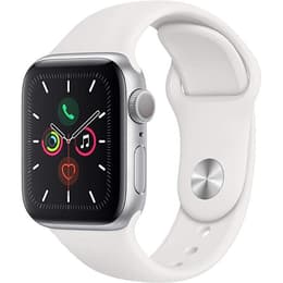 Apple Watch (Series 5) 2019 GPS + Cellular 40 mm - Aluminium Argent - Bracelet boucle moderne Blanc