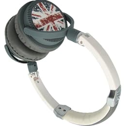 Casque filaire avec micro Omenex DJ British - Blanc