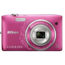 Compact Coolpix S3500 - Rose + Nikon Nikon Nikkor 7x Wide Optical Zoom ED VR 26-182 mm f/3.4-6.4 f/3.4-6.4
