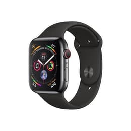 Apple Watch (Series 4) 2018 GPS 40 mm - Acier inoxydable Gris sidéral - Bracelet sport Noir