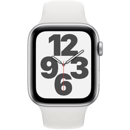 Apple Watch (Series SE) 2020 GPS + Cellular 44 mm - Aluminium Argent - Bracelet sport Blanc