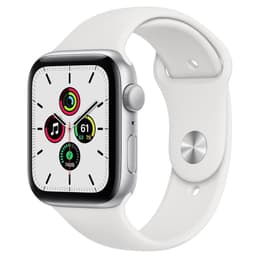 Apple Watch (Series SE) 2020 GPS + Cellular 44 mm - Aluminium Argent - Bracelet sport Blanc