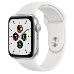 Apple Watch Series SE 1 (2020) GPS + Cellular 44 mm - Aluminium Argent - Bracelet sport Blanc