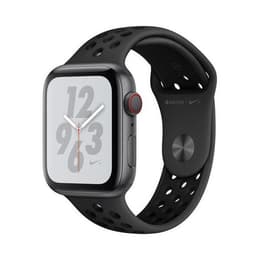 Apple Watch (Series 4) 2018 GPS + Cellular 44 mm - Aluminium Gris sidéral - Sport Nike Noir sidéral