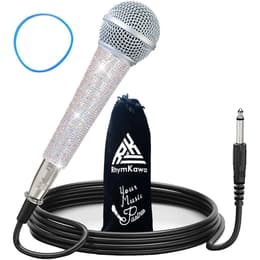 Accessoires audio Mr Entertainer 3 Microphones Chant KARAOKE Conférence, Musique Dynamique Unidirectionnel SIlver/ Câble XLR-XLR 3m