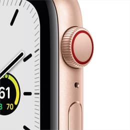 Apple Watch Series SE 1 (2020) GPS + Cellular 44 mm - Aluminium Or - Bracelet sport Rose